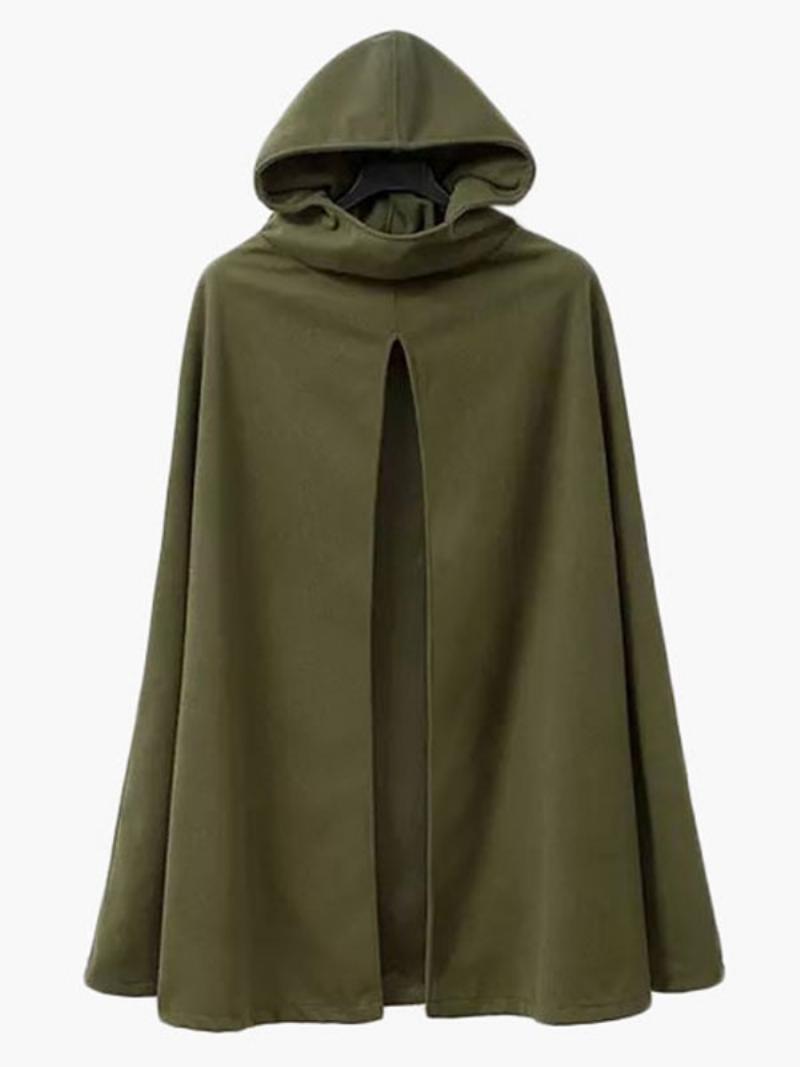 Női Kabát Cape Kapucnis Dzseki Poncsó - Hunter Green