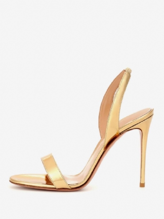 Női Arany Magassarkú Szandálok Nyitott Orrú Báli Slingback Tűsarkú Participők